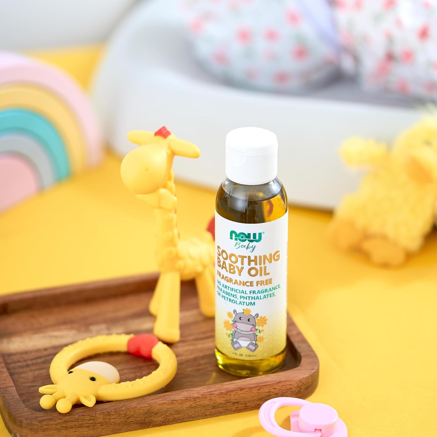 Soothing Baby Oil, Fragrance Free, No Artificial Fragrance, Parabens, Phthalates, or Petrolatum, 4-Ounce