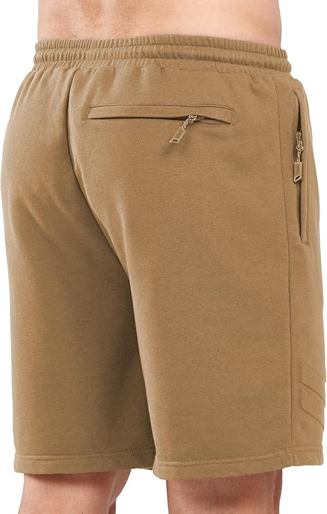 NORTHYARD Men's Athletic Running Shorts Cotton Casual Shorts with Zipper Pockets 7" Workout Gym Sweat Shorts